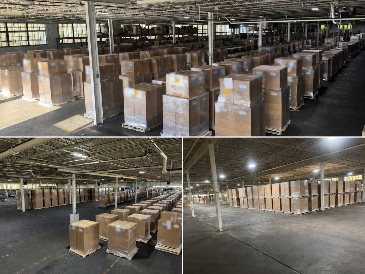 Real NOW Logistics Memphis warehouse operation with organized palletized freight